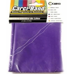 FAIXA ELÁSTICA PARA FISIOTERAPIA EXERCÍCIOS CARCI BAND ROXO FORTE 1,50M
